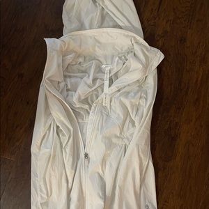 White Lululemon Rain Jacket
